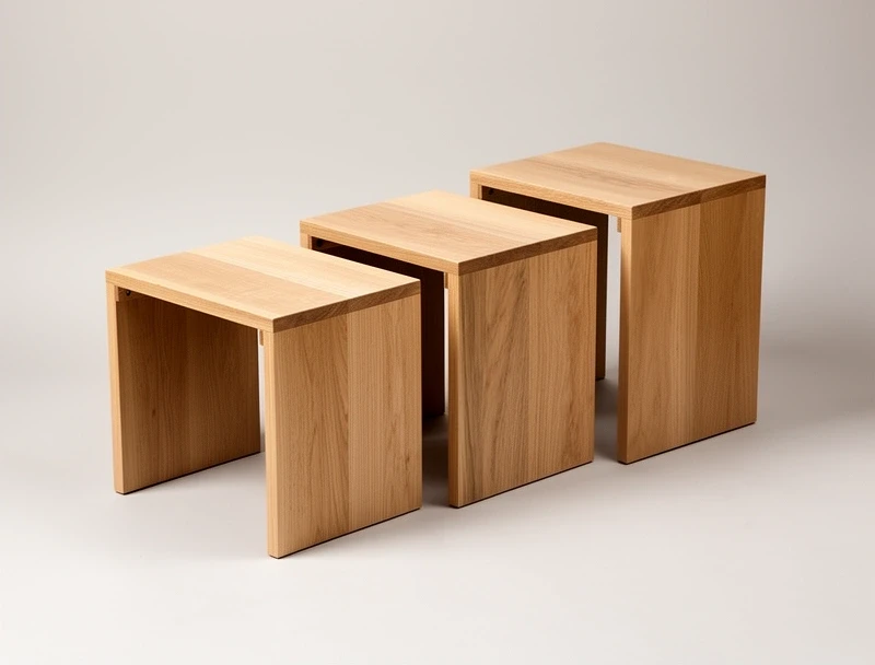 Set of three nesting side tables